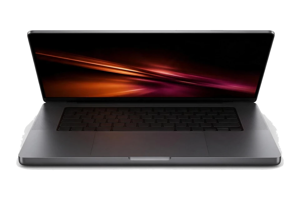 Illustration of a premium aluminium laptop