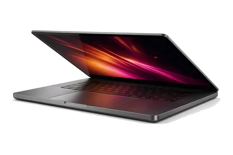 Illustration of a premium aluminium laptop