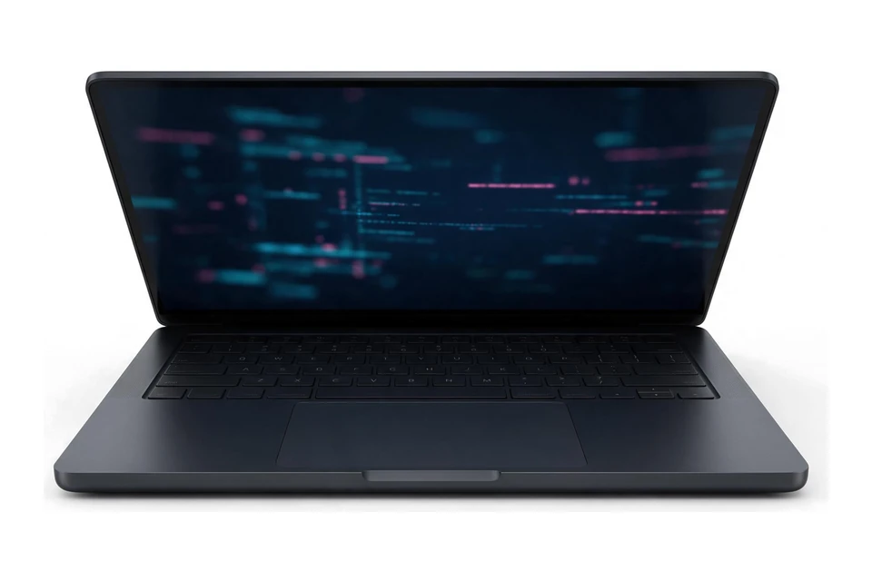 Illustration of a programmer laptop